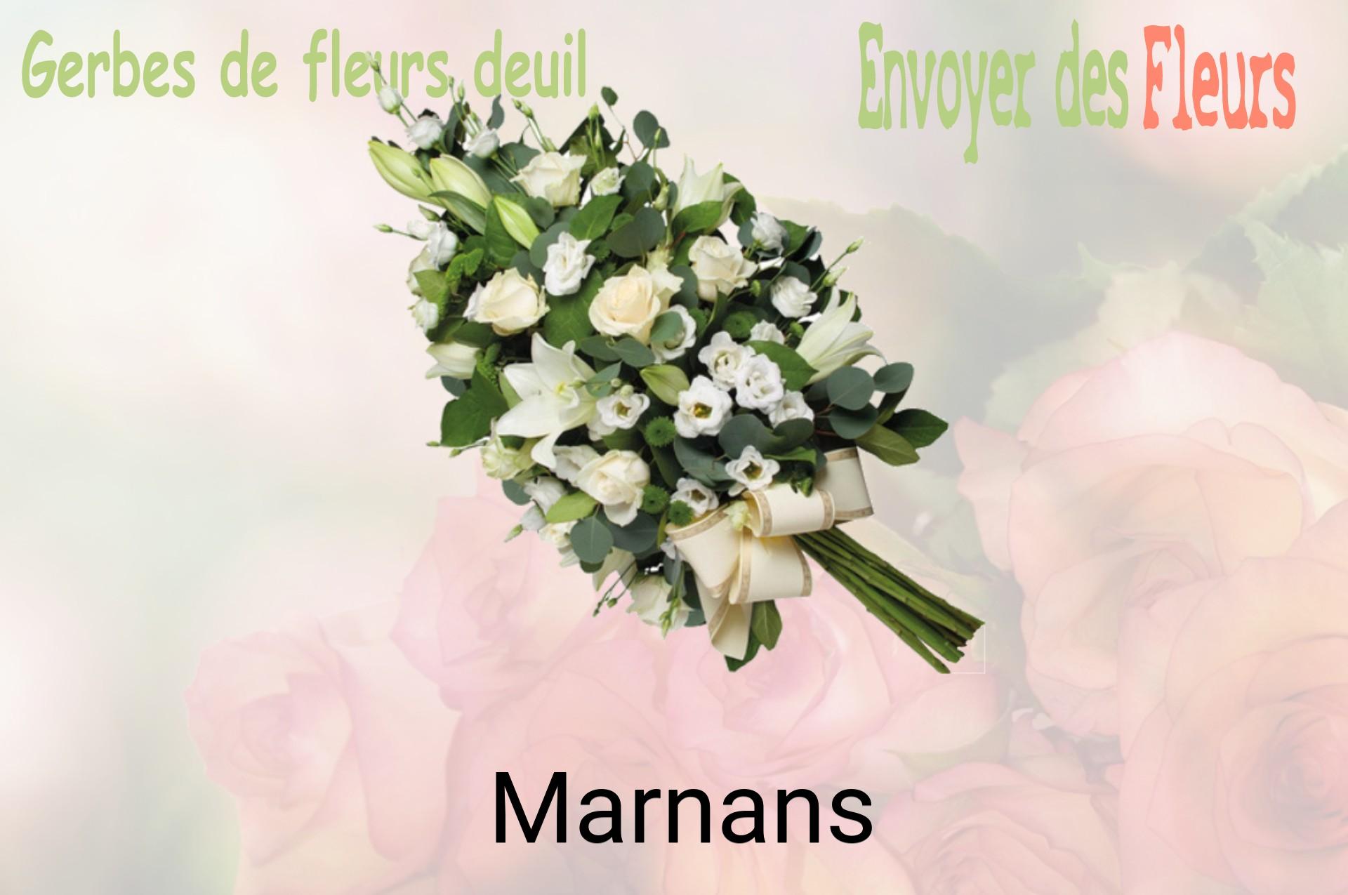 Gerbe de fleurs de deuil livrée à Marnans